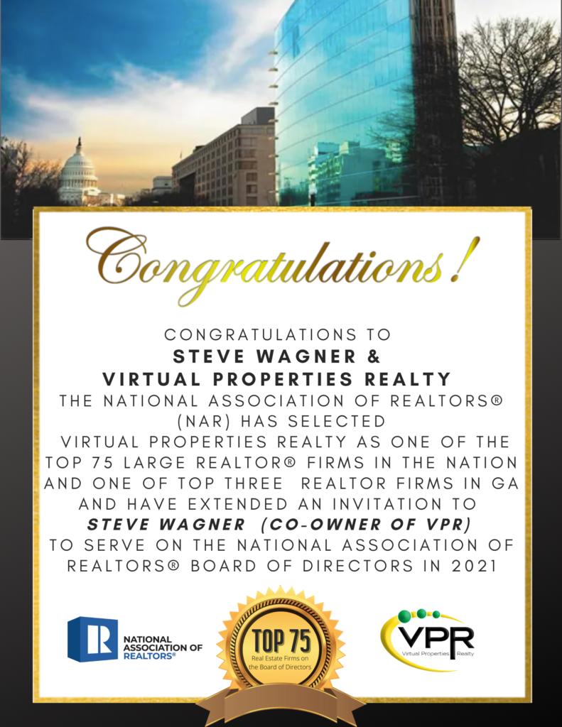 Congratulations to Steve Wagner & Virtual Properties Realty - Virtual ...